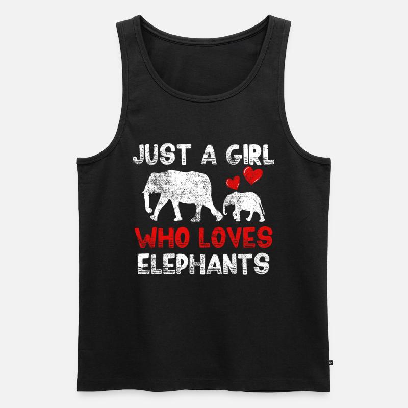 Elefant - Männer Premium Bio Tank Top - Schwarz