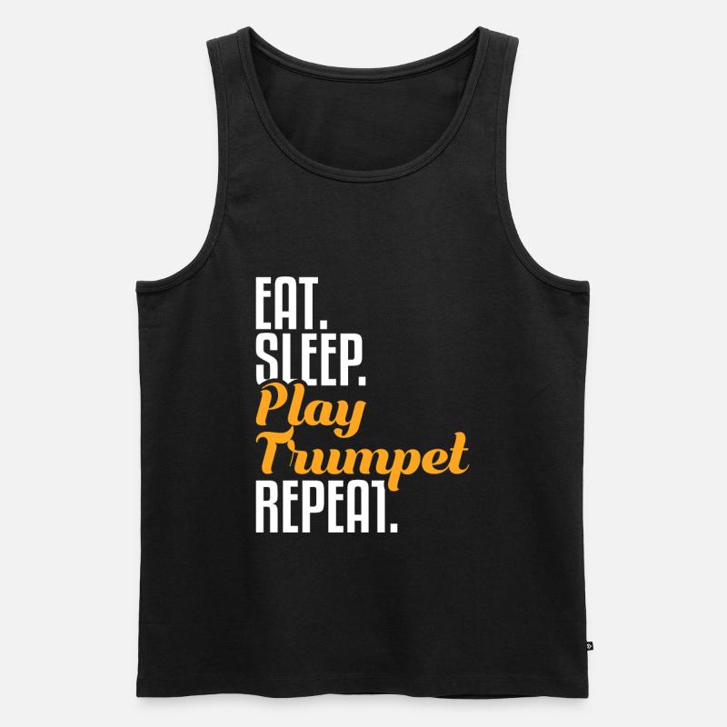 Trompeter Trompete - Männer Premium Bio Tank Top - Schwarz