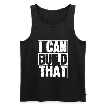 Carpenter Handyman Woodworker - Men's Premium Organic Tank Top - black - Front - AI Model Male 178 light (178cm)