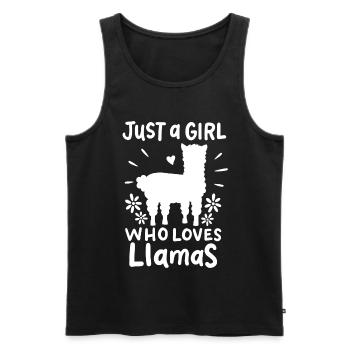 Llamas - Men's Premium Organic Tank Top - black - Front - Michal (187cm)