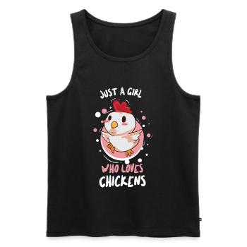 Poulet poulet - Débardeur bio Premium Homme - noir - Devant - Michal (187cm)