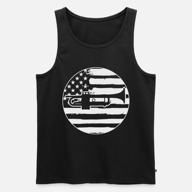 Trompete Trompeter - Männer Premium Bio Tank Top - Schwarz
