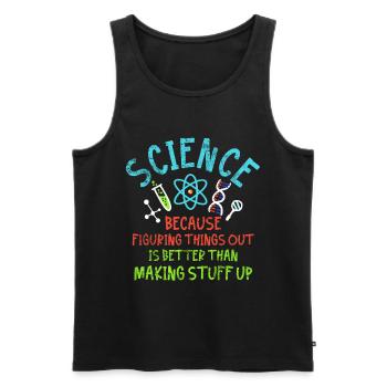 Science Science - Men's Premium Organic Tank Top - black - Front - AI Model Male 178 light (178cm)