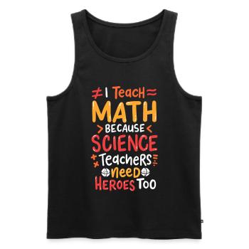 Math math - Men's Premium Organic Tank Top - black - Front - AI Model Male 178 light (178cm)