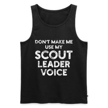 Scout team leader leader - Men's Premium Organic Tank Top - black - Front - Michal (187cm)