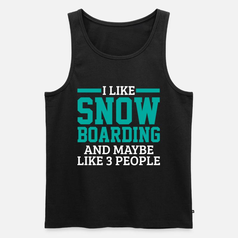 Snowboading Snowboarder Snowboard - Männer Premium Bio Tank Top - Schwarz