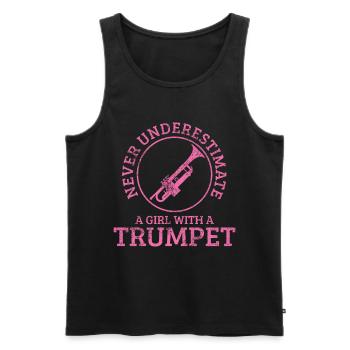 Trompete Trompeter - Männer Premium Bio Tank Top - Schwarz - Vorne - AI Model Male 178 light (178cm)