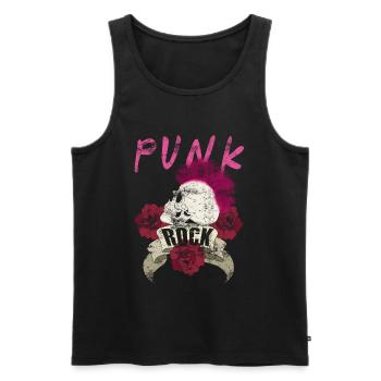 Musique punk punk rocker crâne punk punk - Débardeur bio Premium Homme - noir - Devant - AI Model Male 178 light (178cm)