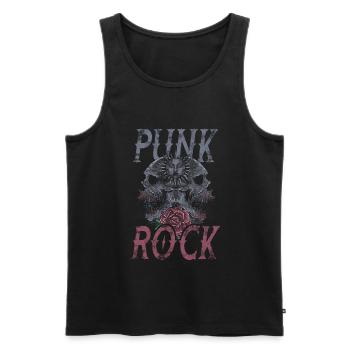 Musique punk punk rocker crâne punk punk - Débardeur bio Premium Homme - noir - Devant - AI Model Male 178 light (178cm)
