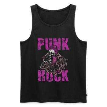 Musique punk punk rocker crâne punk punk - Débardeur bio Premium Homme - noir - Devant - AI Model Male 178 light (178cm)