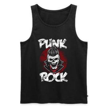Punk Punrkocker Totenkopf Punks Punker Musik - Männer Premium Bio Tank Top - Schwarz - Vorne - Michal (187cm)