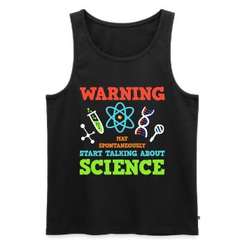 Physics chemistry biology - Men's Premium Organic Tank Top - black - Front - AI Model Male 178 light (178cm)
