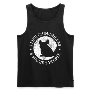 chinchilla - Men's Premium Organic Tank Top - black - Front - Michal (187cm)