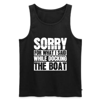 Boot - Männer Premium Bio Tank Top - Schwarz - Vorne - Michal (187cm)