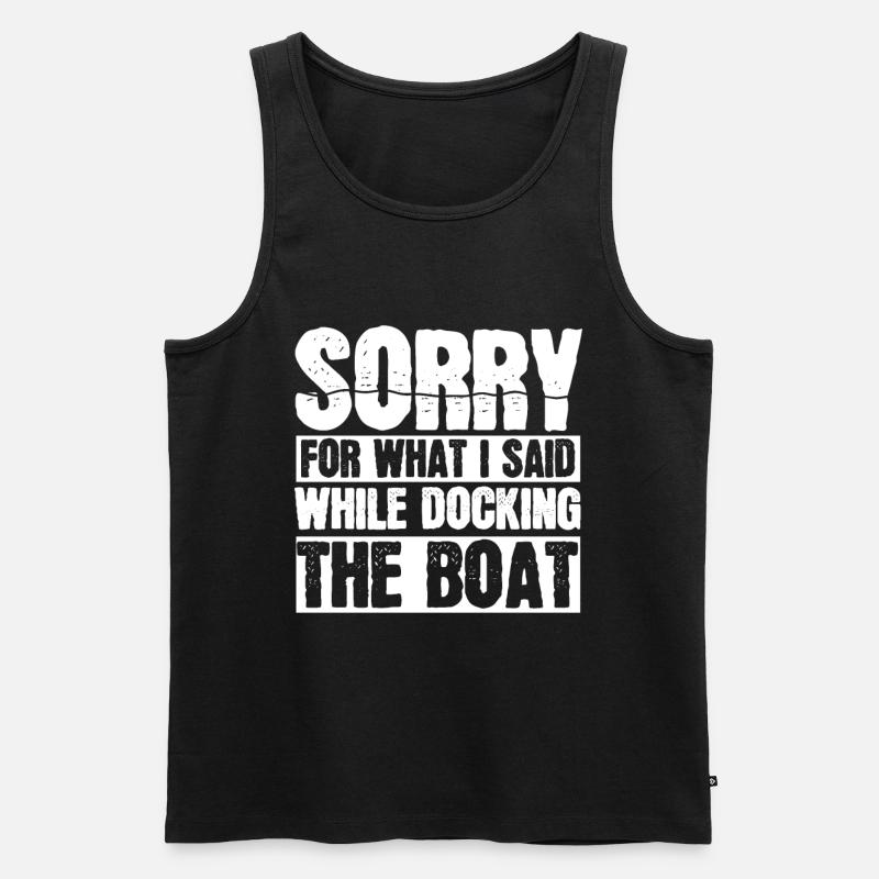 Boot - Männer Premium Bio Tank Top - Schwarz