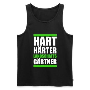 Garten - Männer Premium Bio Tank Top - Schwarz - Vorne - Michal (187cm)