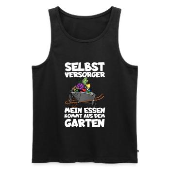 Garten - Männer Premium Bio Tank Top - Schwarz - Vorne - Michal (187cm)