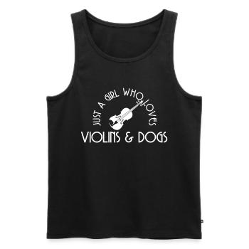 Violine - Männer Premium Bio Tank Top - Schwarz - Vorne - AI Model Male 178 light (178cm)