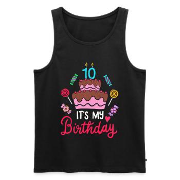 10. Geburtstag - Männer Premium Bio Tank Top - Schwarz - Vorne - Michal (187cm)