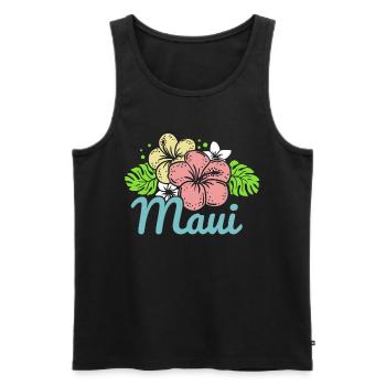 Maui Hawaii - Männer Premium Bio Tank Top - Schwarz - Vorne - AI Model Male 178 light (178cm)