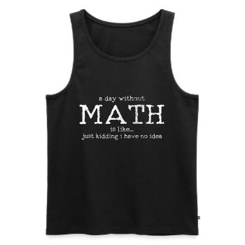Mathe - Männer Premium Bio Tank Top - Schwarz - Vorne - Michal (187cm)