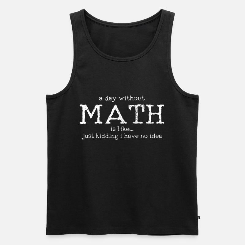 Mathe - Männer Premium Bio Tank Top - Schwarz