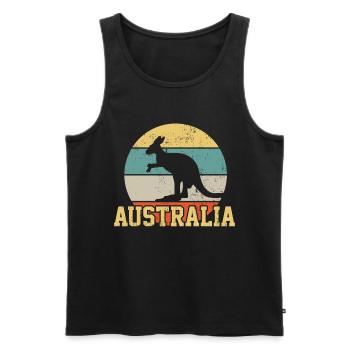 Australia - Men's Premium Organic Tank Top - black - Front - Michal (187cm)