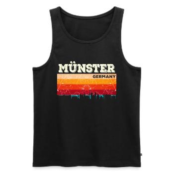 Mein Münster Skyline Deutschland Heimat Stadt - Männer Premium Bio Tank Top - Schwarz - Vorne - AI Model Male 178 light (178cm)