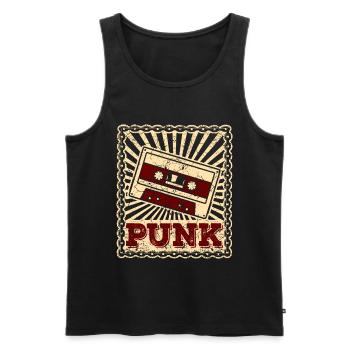 Punk Punks Punker Punkrock Punkrocker Anarchie 1 - Männer Premium Bio Tank Top - Schwarz - Vorne - AI Model Male 178 light (178cm)