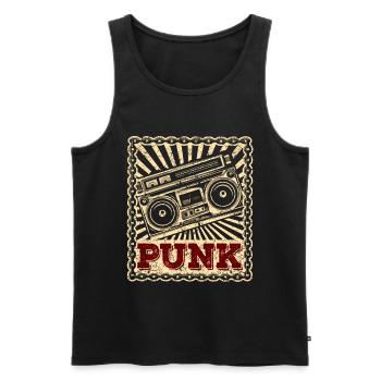 Punk Punks Punker Punkrock Punkrocker Anarchie - Männer Premium Bio Tank Top - Schwarz - Vorne - AI Model Male 178 light (178cm)