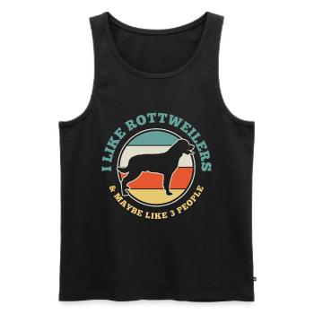 rottweiler - Débardeur bio Premium Homme - noir - Devant - AI Model Male 178 light (178cm)