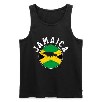 Jamaïque - Débardeur bio Premium Homme - noir - Devant - Michal (187cm)