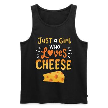 Käse - Männer Premium Bio Tank Top - Schwarz - Vorne - Michal (187cm)