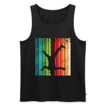 Breakdance danse hip hop rap 80s 90s - Débardeur bio Premium Homme - noir - Devant - AI Model Male 178 light (178cm)