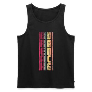 Breakdance dancing hip hop rap 80s 90s - Men's Premium Organic Tank Top - black - Front - AI Model Male 178 light (178cm)