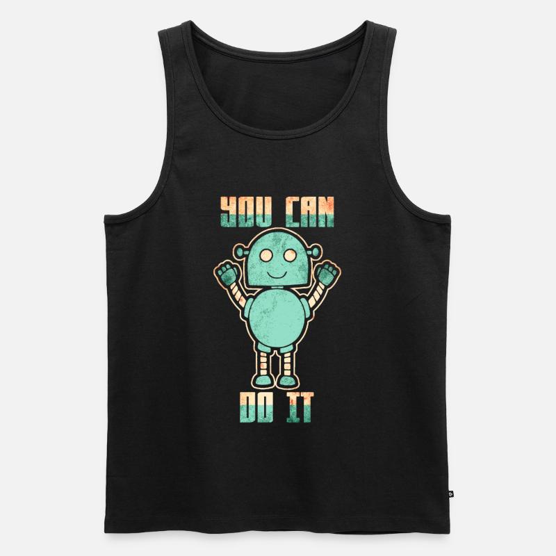 Robots robotics science future - Men's Premium Organic Tank Top - black