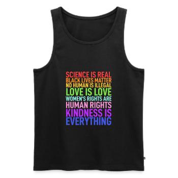 LGBT - Men's Premium Organic Tank Top - black - Front - Michal (187cm)