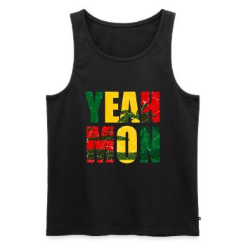 Jamaïque Vacances aux Caraïbes Jamaïque Rasta Reagge Gift - Débardeur bio Premium Homme - noir - Devant - AI Model Male 178 light (178cm)
