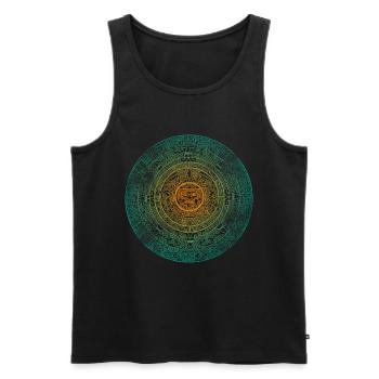 Aztec Mayan Aztec Calendar Mexico - Men's Premium Organic Tank Top - black - Front - AI Model Male 178 light (178cm)