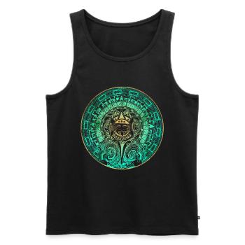 Azteken Mayas Aztekischer Kalender Mexiko - Männer Premium Bio Tank Top - Schwarz - Vorne - AI Model Male 178 light (178cm)