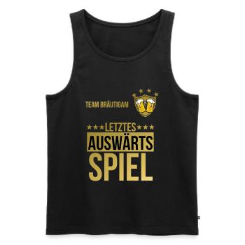 JGA Junggesellenabschied Bier Alk Team Bräutigam - Männer Premium Bio Tank Top - Schwarz - Vorne - Michal (187cm)