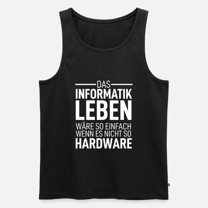 Programmierer Informatiker Nerd Admin PC Coder IT - Männer Premium Bio Tank Top - Schwarz