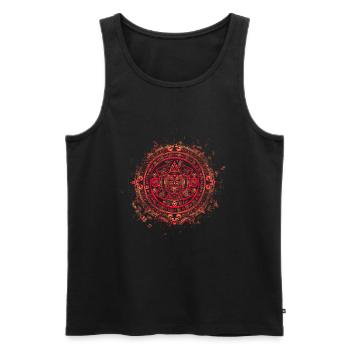 Aztec Mayan Aztec Calendar Mexico - Men's Premium Organic Tank Top - black - Front - AI Model Male 178 light (178cm)