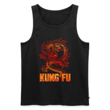 Kung fu dragon china martial arts martial arts - Men's Premium Organic Tank Top - black - Front - Michal (187cm)