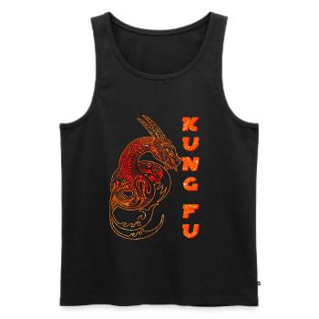 Kung Fu dragon china martial arts martial arts - Men's Premium Organic Tank Top - black - Front - Michal (187cm)