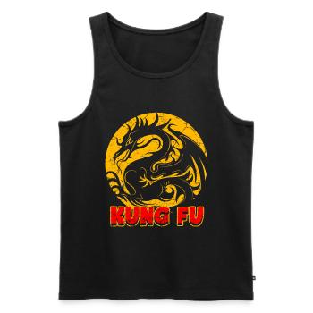 Kung Fu dragon china martial arts martial arts - Men's Premium Organic Tank Top - black - Front - Michal (187cm)