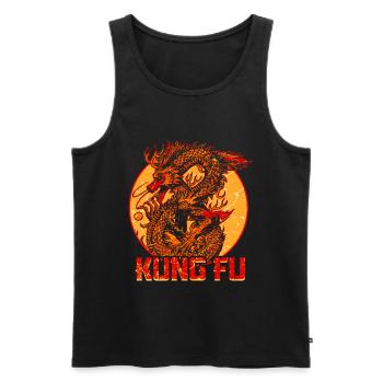 Kung Fu dragon china martial arts martial arts - Men's Premium Organic Tank Top - black - Front - Michal (187cm)