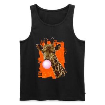 Déguisement motif animalier anniversaire girafes girafes - Débardeur bio Premium Homme - noir - Devant - Michal (187cm)
