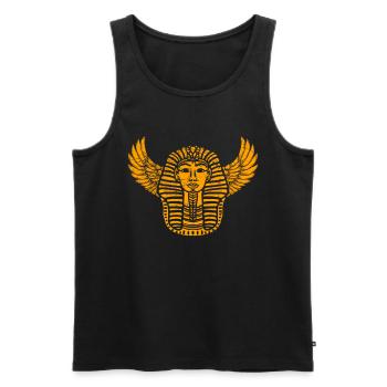 Egypte vacances pyramides sphinx archéologie bonheur - Débardeur bio Premium Homme - noir - Devant - AI Model Male 178 light (178cm)
