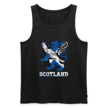 Scotland Flag Scottish Coat of Arms Scots - Men's Premium Organic Tank Top - black - Front - AI Model Male 178 light (178cm)
